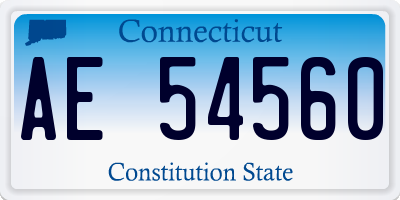 CT license plate AE54560