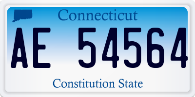 CT license plate AE54564
