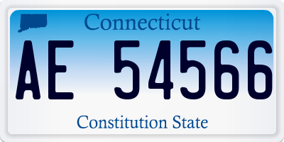 CT license plate AE54566