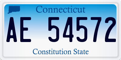 CT license plate AE54572