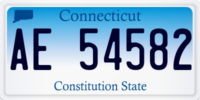 CT license plate AE54582