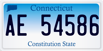 CT license plate AE54586