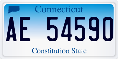 CT license plate AE54590