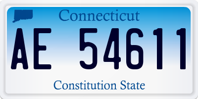 CT license plate AE54611