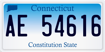 CT license plate AE54616