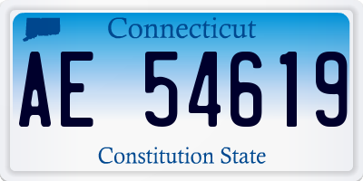 CT license plate AE54619