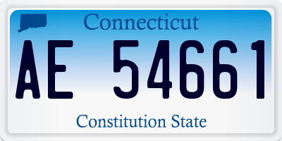 CT license plate AE54661