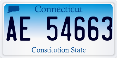 CT license plate AE54663