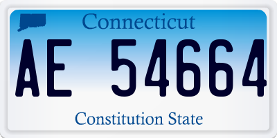 CT license plate AE54664