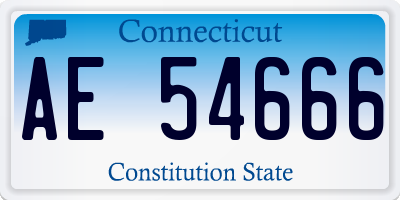 CT license plate AE54666
