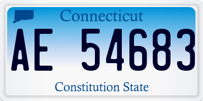 CT license plate AE54683