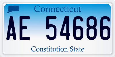 CT license plate AE54686