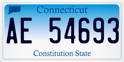 CT license plate AE54693