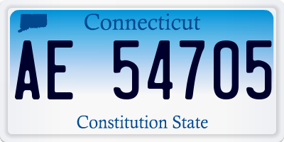 CT license plate AE54705