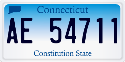 CT license plate AE54711