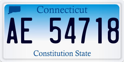 CT license plate AE54718