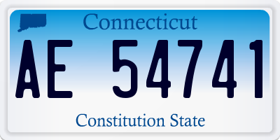 CT license plate AE54741