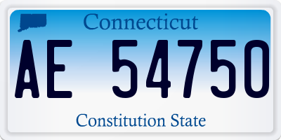 CT license plate AE54750