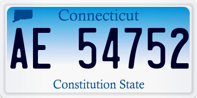 CT license plate AE54752