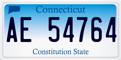 CT license plate AE54764