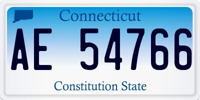 CT license plate AE54766