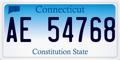 CT license plate AE54768