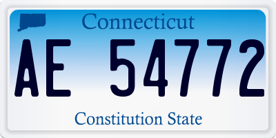 CT license plate AE54772