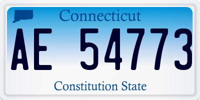 CT license plate AE54773
