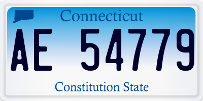 CT license plate AE54779