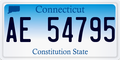 CT license plate AE54795