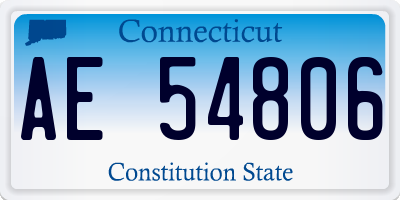 CT license plate AE54806