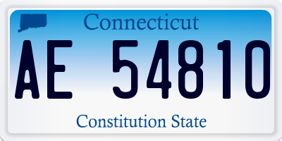 CT license plate AE54810