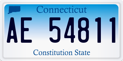 CT license plate AE54811