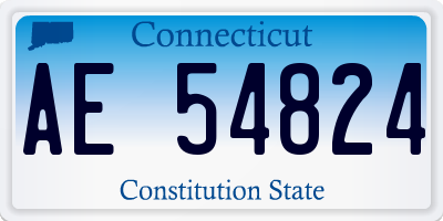CT license plate AE54824