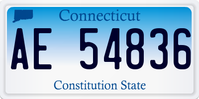 CT license plate AE54836