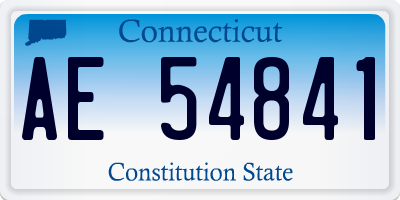 CT license plate AE54841