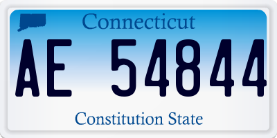 CT license plate AE54844
