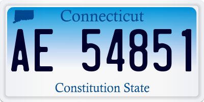 CT license plate AE54851