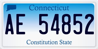 CT license plate AE54852