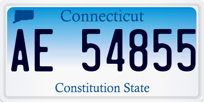 CT license plate AE54855