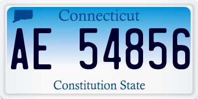 CT license plate AE54856