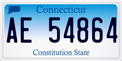 CT license plate AE54864