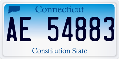 CT license plate AE54883