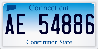 CT license plate AE54886