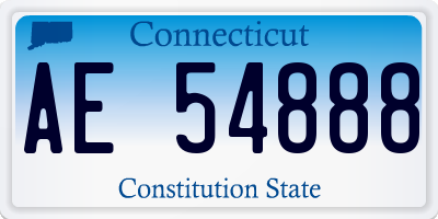 CT license plate AE54888