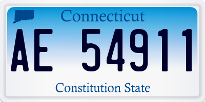 CT license plate AE54911