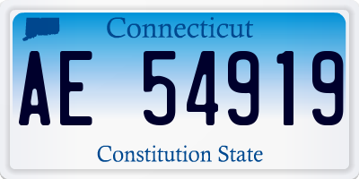 CT license plate AE54919