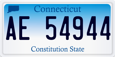 CT license plate AE54944