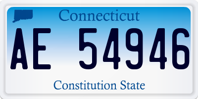 CT license plate AE54946