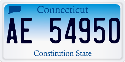 CT license plate AE54950